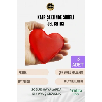 Çok Amaçlı Soğuk Havalarda Kalp Şeklinde Sihirli Jel El Sıcak Tutan Isıtıcı Torba Cep Sobası 3 Adet