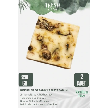 Özel Üretim El Yapımı %100 Doğal Ferah Kokulu El Yüz Saç Vücut Cilt Dostu Papatya Sabunu 2 Adet