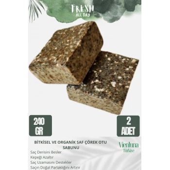 Özel Üretim El Yapımı %100 Doğal Ferah Kokulu Cilt Dostu Orijinal Saf Çörek Otu Sabunu 2 Adet