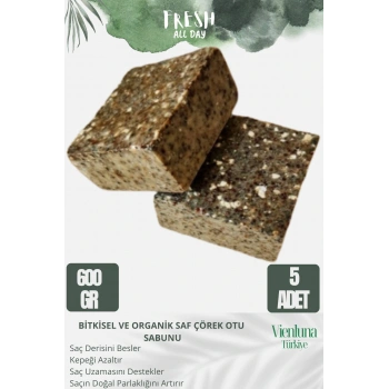 Özel Üretim El Yapımı %100 Doğal Ferah Kokulu Cilt Dostu Orijinal Saf Çörek Otu Sabunu 5 Adet