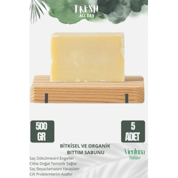 Özel Üretim El Yapımı %100 Doğal Vücut Saç El Yüz Lüks Ferah Kokulu Cilt Dostu Bıttım Sabunu 5 Adet