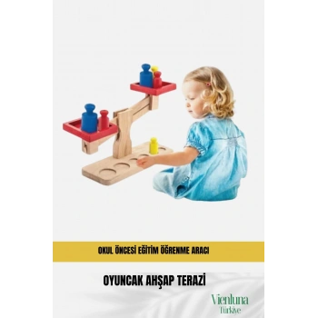 Algı Arttırıcı Kavrama Zeka Organizasyon Yeteneği Geliştirici Eğitici Ahşap Terazi Oyuncak