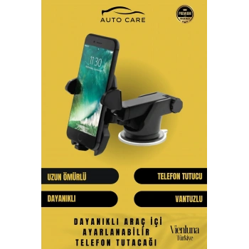 Deluxe Üretim Uzayan Ayarlanan Vantuzlu Cep Telefon Tutucu Otomobil Araç Araba İçi Telefon Tutacağı