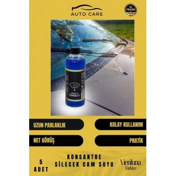 Yüksek Kalite Kusursuz Görüş İz Bırakmaz Net Görünüm Araba Konsantre Silecek Cam Suyu 5 Adet 410 mL