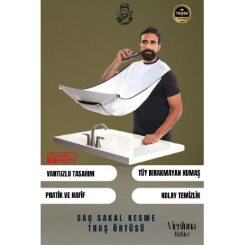 Özel Üretim Kolay Kullanım Aynaya Yapıştırma Aparatlı Vakumlu Evde Saç Sakal Kesme Tıraş Örtüsü