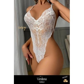 Premium Seri Lüks Modern Kadın Özel Çekici Erotik Seksi Rahat Şık Fantezi Babydoll Dantelli Body