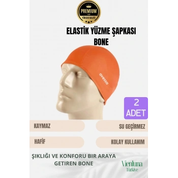 Özel Tasarım Suya Dayanıklı Silikon Havuz Deniz Kullanımına Uygun Esnek Yüzme Bonesi 2li Set