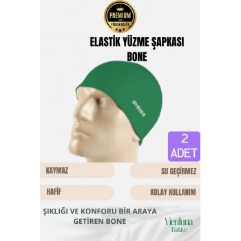 Özel Tasarım Suya Dayanıklı Silikon Havuz Deniz Kullanımına Uygun Esnek Yüzme Bonesi 2li Set