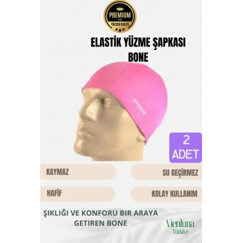 Özel Tasarım Suya Dayanıklı Silikon Havuz Deniz Kullanımına Uygun Esnek Yüzme Bonesi 2li Set