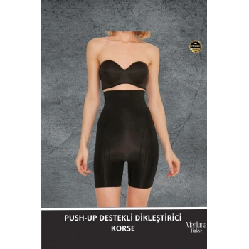 Görünmez Destek Kaymaz Silikonlu Yüksek Bel Kalça Şekillendirici Toparlayıcı Popo Dikleştirici Korse
