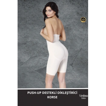 Yüksek Bel Destekli İz Göstermeyen Kaymaz Toparlayıcı İnceltici Popo Dikleştirici  Push-Up Korse