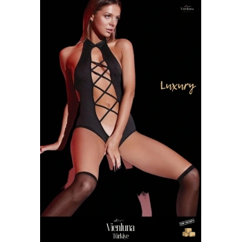 Yeni Sezon Şık Kadın Lüks Modern Erotik Çekici Seksi Özel Önü Açık Kurdelalı Fantezi Babydoll Body