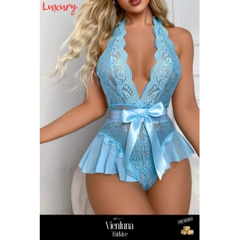 Yeni Sezon Premium Erotik Seksi Lüks Şık Çekici Özel Fantezi Kurdela Detay Baybdoll Body