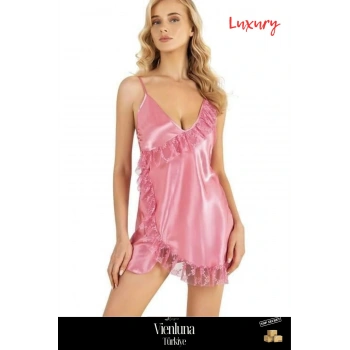 Premium Seri Özel Şık Rahat Lüks Zarif Erotik Çekici Modern Seksi Fantezi Erotik Kısa Saten Gecelik