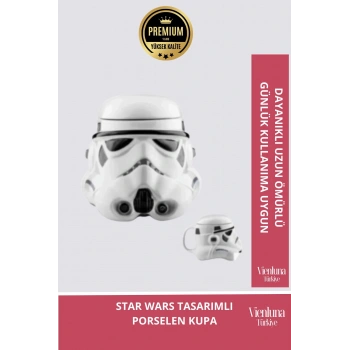 Deluxe Tasarım Dekoratif Estetik Armağan Sevgili Arkadaş Porselen Star Wars Mandalorian Kupa Bardak
