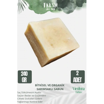 Özel Üretim El Yapımı %100 Doğal Vücut Saç Bakım Güzel Kokulu Cilt Dostu Sarımsaklı Sabun 2 Adet