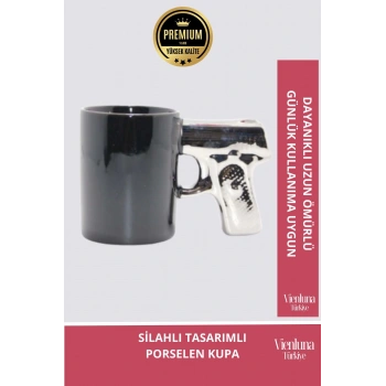 Deluxe Tasarım Dekoratif Estetik Armağan Sevgili Arkadaş Porselen Alfa  Kupa Bardak