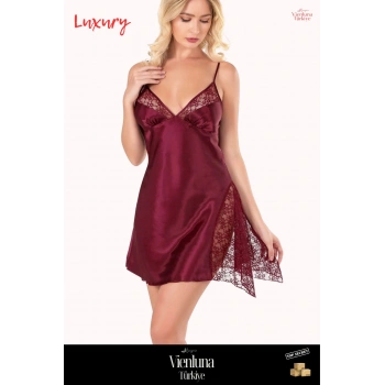 Yeni Sezon Premium Üretim Şık Lüks Zarif Modern Büyük Beden Çekici Seksi Fantezi Kısa Saten Gecelik