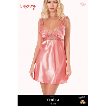 Yeni Sezon Premium Ürün Günlük Şık Lüks Zarif Modern Büyük Beden Çekici Fantezi Kısa Saten Gecelik