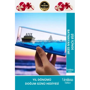 Yüksek Kalite Batmayan Titanic Gemi Yıl Dönümü Aşk Sevgili Doğum Günü Hediye Şişe Akvaryum