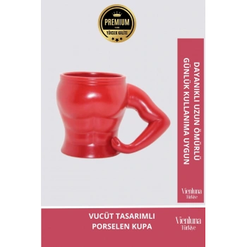 Deluxe Tasarım Dekoratif Estetik Armağan Sevgili Dost Aşk Arkadaş Porselen Vucüt Kupa Bardak