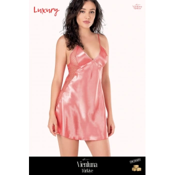 Yeni Sezon Özel Üretim Premium Şık Lüks Zarif Modern Erotik Seksi Çekici Fantezi Kısa Saten Gecelik