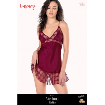 Deluxe Seri Premium Şık Lüks Zarif Modern Erotik Seksi Çekici Fantezi Tarz Trend Kısa Saten Gecelik