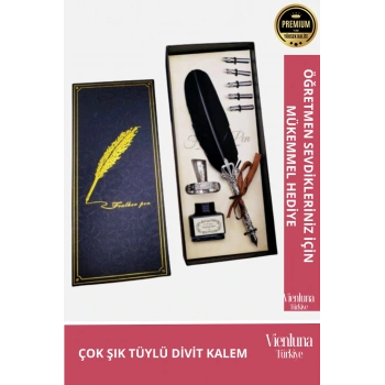 Özel Tasarım Öğretmen Sevgili Eş Manita Arkadaş Sevgililer Doğum Günü Premium Divit Hokka Kalem Seti