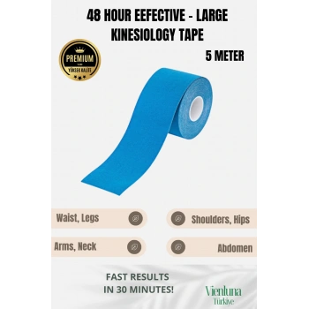 High Quality Waterproof Breathable Athletic Elastic Muscle Pain Kinesiology Tape Blue