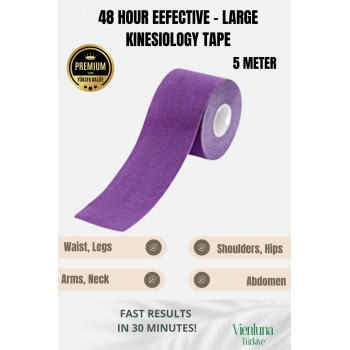 High Quality Waterproof Breathable Athletic Elastic Muscle Pain Kinesiology Tape Purple