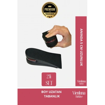 Yüksek Kalite Ayakkabı Gizli Konforlu Hava Yastıklı Gözükmeyen Destekli Boy Uzatan Tabanlık 5 Cm