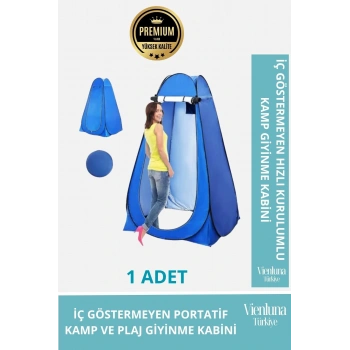 Özel Tasarım Gizlilik Sağlayan Fermuarlı Pencereli Pratik Kamp Soyunma Kabini