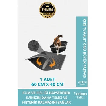 Özel Üretim Kum ve Pislik Hapseden Hijyenik Temizlik Sağlayan Kedi Tuvalet Önü Büyük Paspası