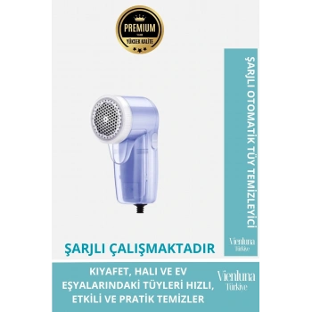 Premium Şarjlı Otomatik Tüy Toplama Kazak Halı Temizleme Makinesi