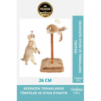 Premium Sesli Oyuncaklı Kedi Tırmalama Tahtası Eğlenceli Tırnak Törpüleme Oyuncağı