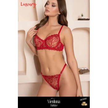 Yeni Sezon Özel Tasarım Bej Siyah Dantel İşlemeli Desteksiz Brode Sütyen Takımı