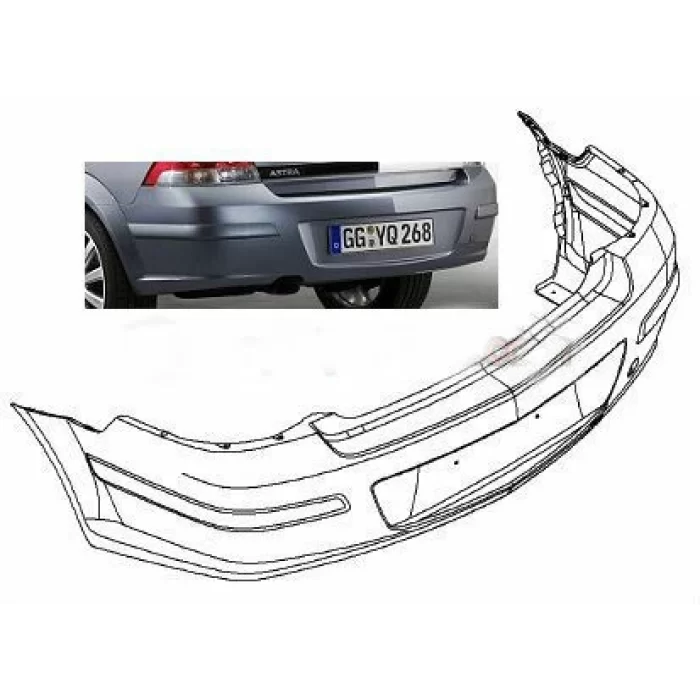 Opel Astra H Sedan Park Sensörlü Arka Tampon Orjinal GM 1404251