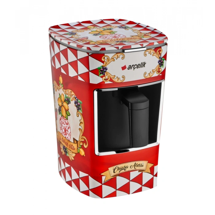 Arçelik Chiara Alessi K 3300 CR Capri Red Türk Kahve Makinesi