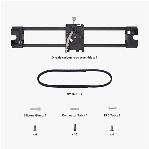 Bambu Lab X-Axis Carbon Rods Assembly - X1/P1 Serisi Karbon Çubuk X Ekseni (FAC003)