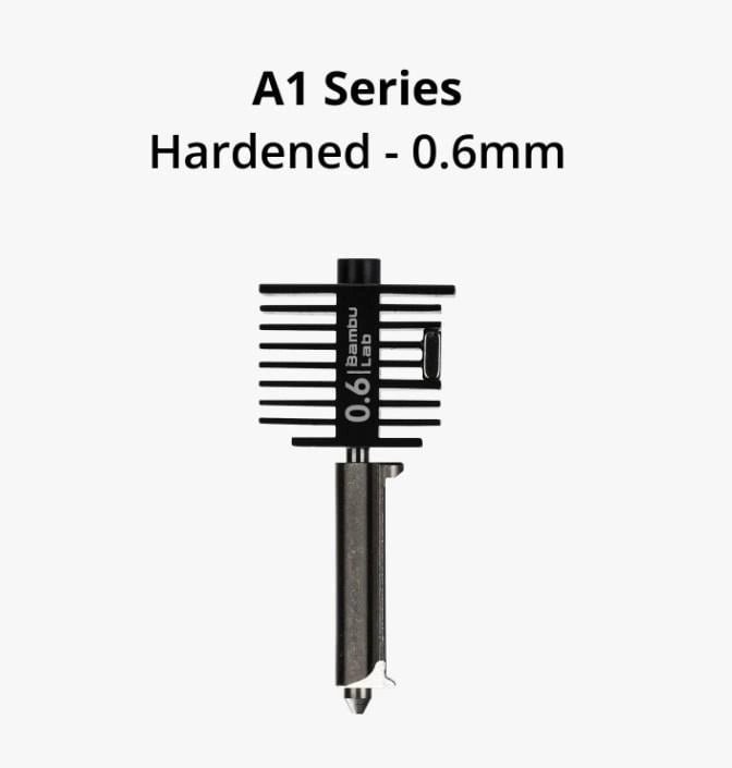 Bambu Lab Hotend With Hardened Steel Nozzle 0.6 mm (Hotend Sertleştirilmiş Çelik Nozül 0.6 mm) - A1 Serisi