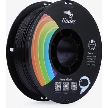 Creality Ender PLA+ Siyah Filament 1kg 1.75mm