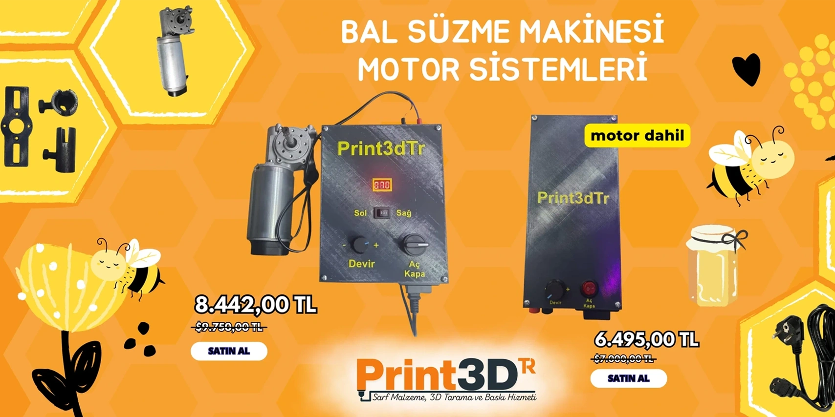 Bal Süzme motor sistemleri