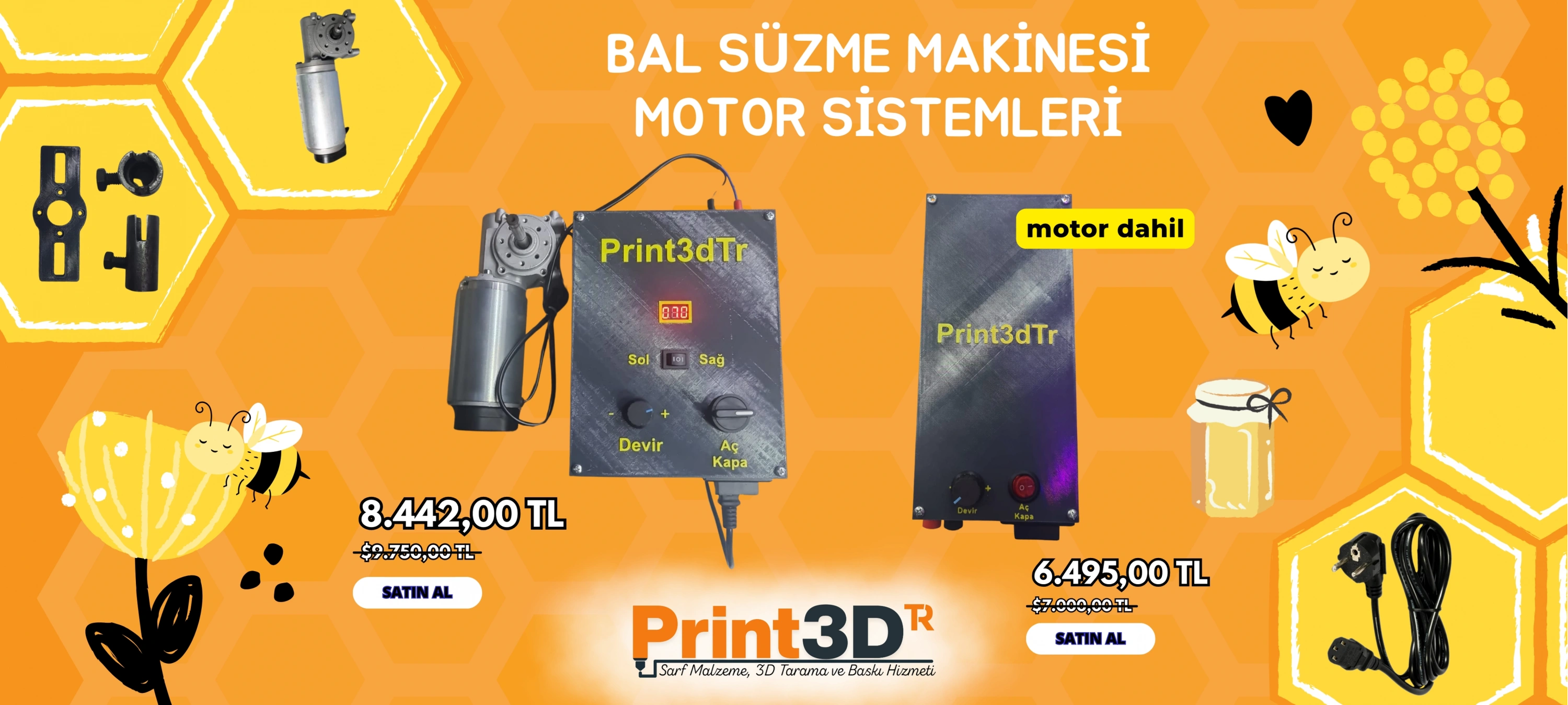 Bal Süzme motor sistemleri