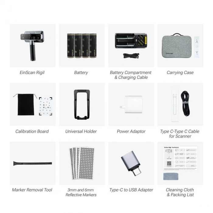 Shining 3D EinScan Rigil: Bağımsız ve Hibrit Işıklı Taşınabilir 3D Tarayıcı