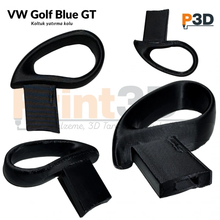 Volkswagen Golf Blue GT Koltuk Yatırma Kolu 3D BASKI