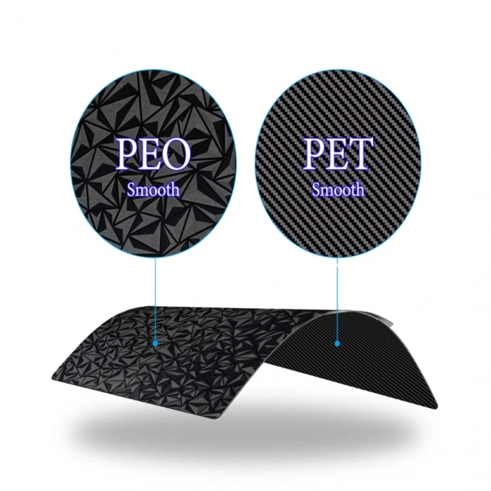 Holografik / Prizmatik Karbon Doku Dokulu Yazıcı tablası (256x256)mm