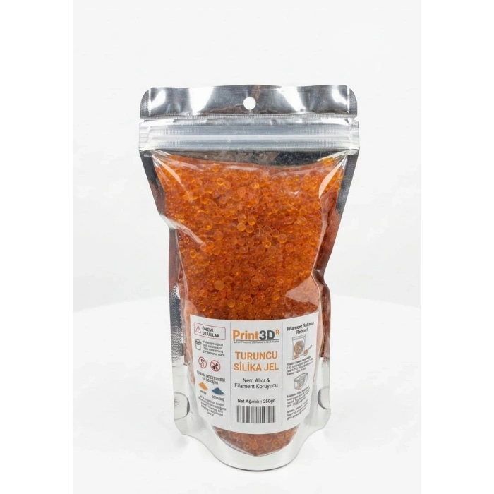 Turuncu Silika Jel - Yeniden Kullanılabilir, Renk Değiştiren Göstergeli Nem Alıcı (3D Filament ve AMS Uyumlu)