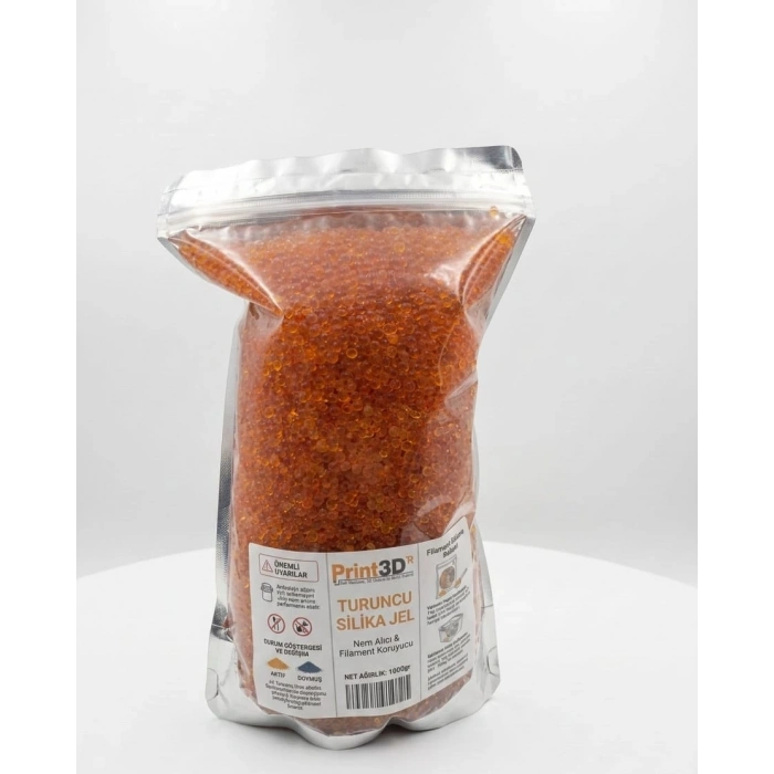 Turuncu Silika Jel - Yeniden Kullanılabilir, Renk Değiştiren Göstergeli Nem Alıcı (3D Filament ve AMS Uyumlu)