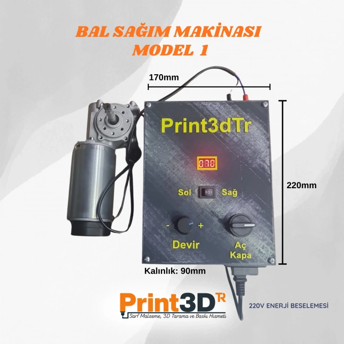 Bal Süzme Makinesi Motor Sistemi Model: 1