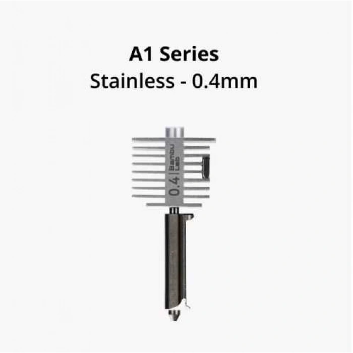 Bambu Lab Hotend With Stainless Steel Nozzle 0.4 mm (Hotend Paslanmaz Çelik Nozül 0.4 mm) - A1 Serisi